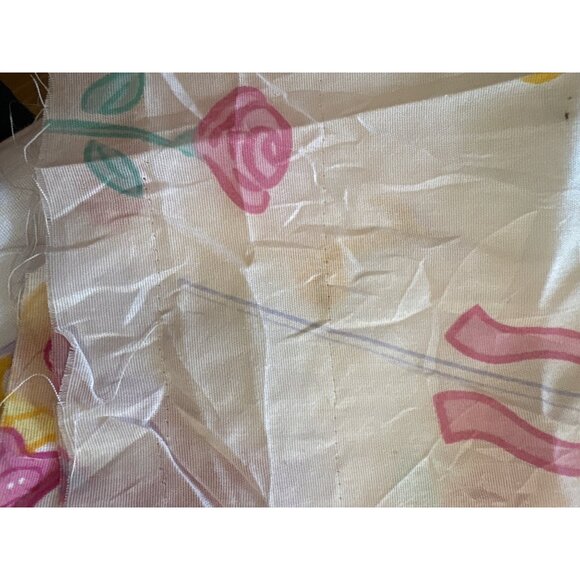 Vintage Barbie Fabric / Twin Flat Sheet 1995 Mattel Hearts Ballet Shoes READ - Picture 8 of 10